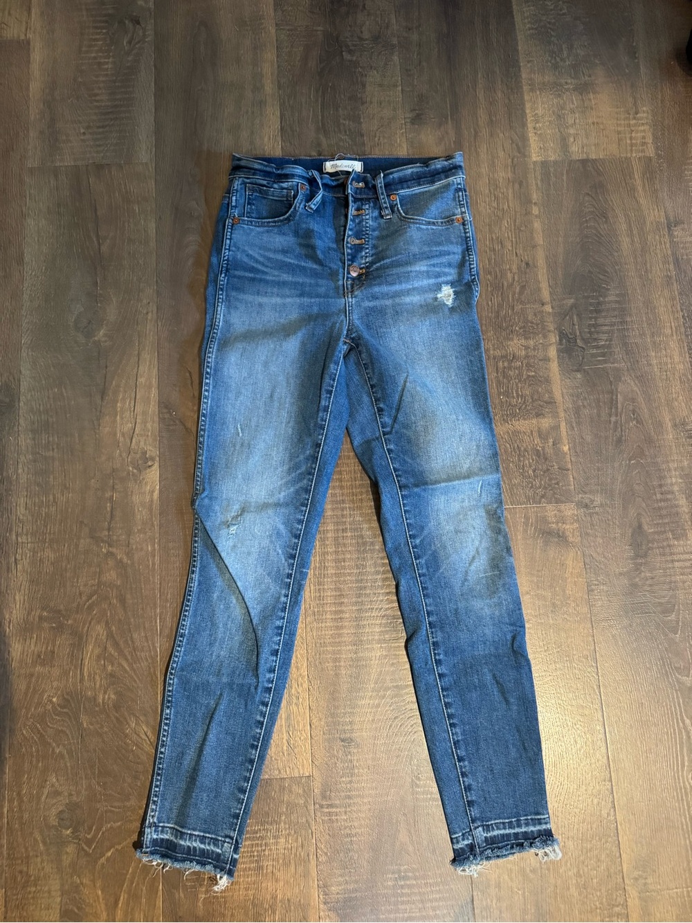 Madewell high rise button up crop jeans 27